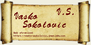 Vasko Sokolović vizit kartica